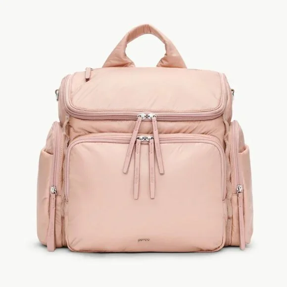 Caraa Baby Bag Medium in Blush Nylon Baby Essential Waterproof Travel - Picture 1 of 6